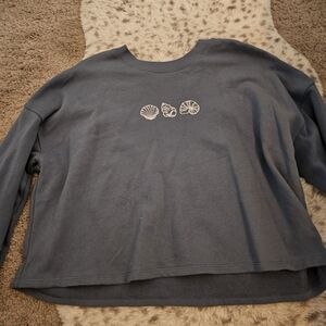 Wild Fable Blue Shell Print Sweatshirt